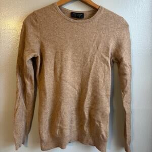 Charter Club Luxury 100% Cashmere Pullover Sweater brown Women's Long Sleeve XS